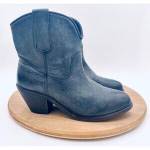 Corral Cowboy Boots Womens 7.5 Green Gray Leather Pull On Western Boho